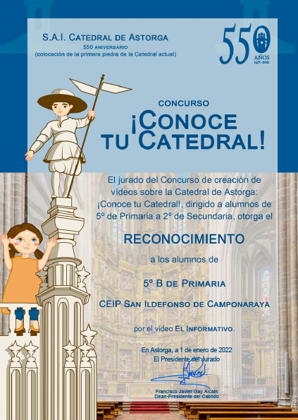 CONCURSO CATEDRAL DE ASTORGA RECONOCIMIENTO