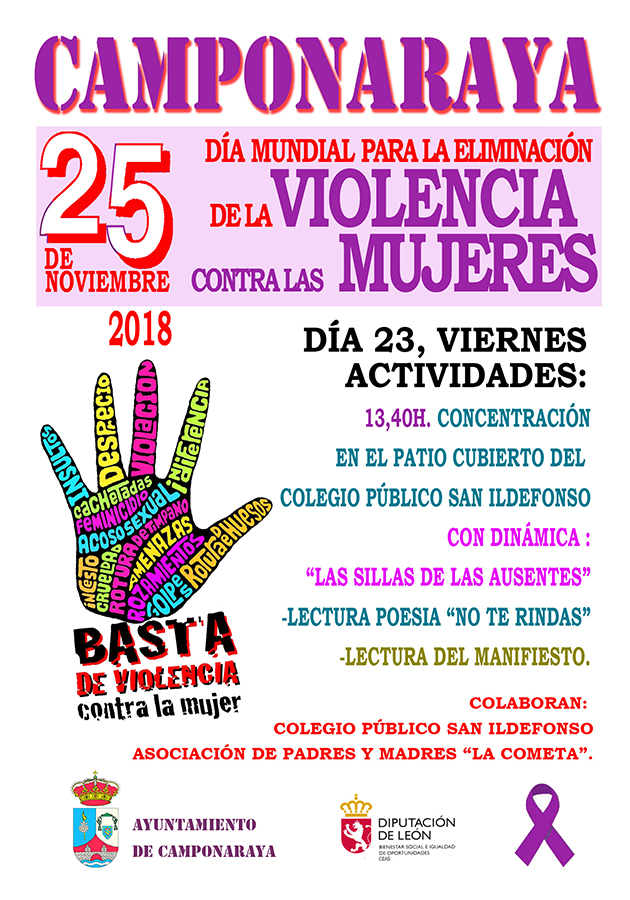 cartel no violencia 25 noviembre 2018